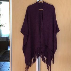 Purple shawl cape